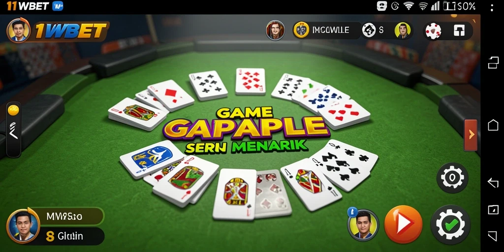 Tampilan gameplay menarik di 11WBET dengan suasana permainan Gaple.