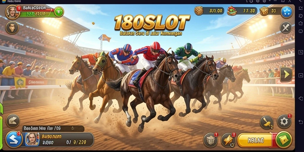 Gameplay 180SLOT yang menegangkan dan balapan seru.