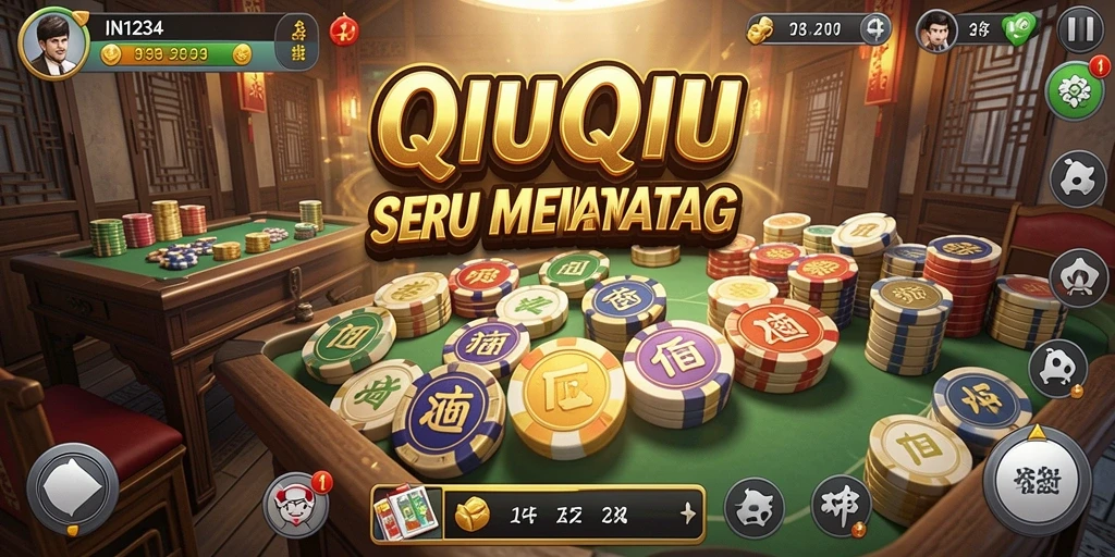 Tampilan gameplay seru dari permainan QiuQiu IN1234.