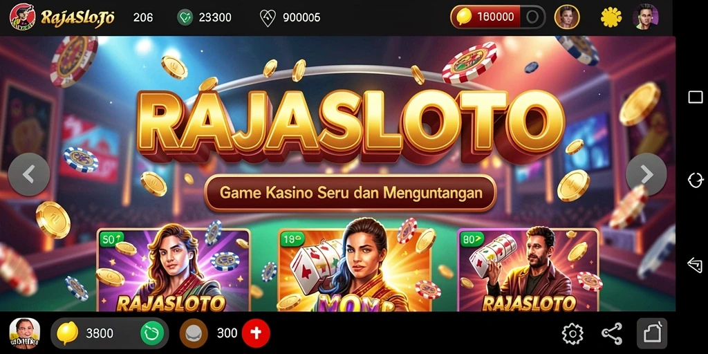 Screenshot gameplay RAJASLOTO yang menampilkan pengalaman kasino yang seru.