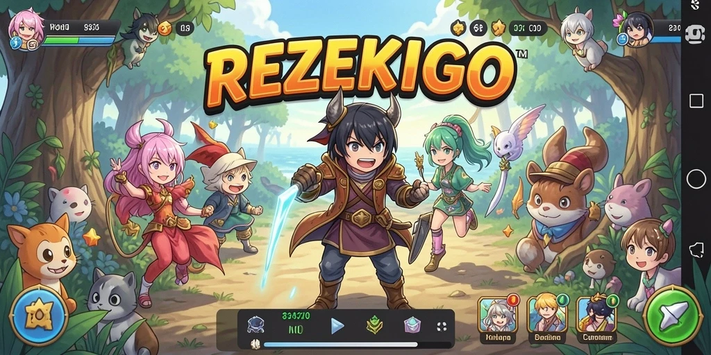 Tampilan gameplay seru dari REZEKIGO yang penuh aksi.