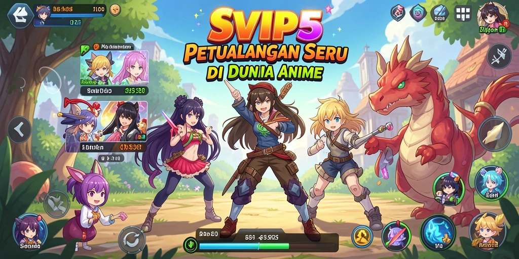 Tangkapan layar gameplay <strong>SVIP5</strong> menampilkan aksi seru dalam dunia Anime.