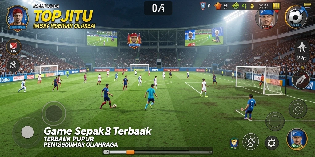 Tampilan gameplay sepak bola yang memukau dan menegangkan dari TOPJITU.