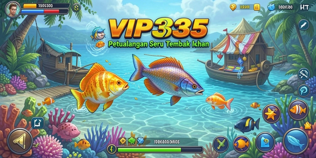 Tampilan gameplay seru di VIP333 saat menembak ikan.